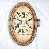 13A619-Vintage Metal Wall Clock Antique Finish thumbnail-1