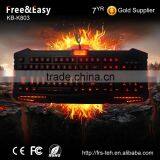 3 Color LED Backlit Waterproof Wired Gaming Keyboard thumbnail-4