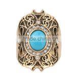 Best Selling 1 Dollar Product Gold Plated Zinc Alloy Resin Single Stone Finger Ring thumbnail-3