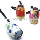 TE036 Beautiful Printing Funny Cylinder Shape 6LED Keychain LED Flashlight