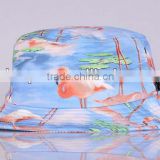 floral bucket hats/ Fashion Custom Cheap Cool Promotion Flamingo Bucket Hat For Sale