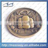 customized zinc alloy antique bronze copper 3D metal old color coin