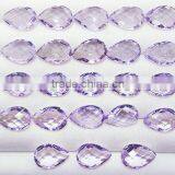 Top Gemstones AAA Grade Loose Amethyst Pear Cut Gemstone Natural Loose Gemstone