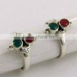 Lovely !! Red Onyx_Green Onyx 925 Sterling Silver Toe Ring For Beautiful Women, Fashion Silver Jewelry, Sterling Silver Jewelry thumbnail-5
