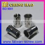 Half Hex Body Open End Flat Head Stainless Steel Rivet Nuts thumbnail-2