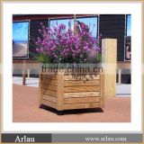 High quality Outdoor wooden square planter pot modern planter