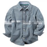 2016 New stylish Casual Long Sleeve Plaid Cotton Shirt Boys Western Checked plaid shirt