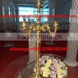 Tall Gold Iron Wedding Candelabra Candle Holder thumbnail-1