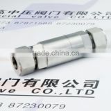 High pressure stainless steel male China check valve supplier