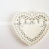 NEW Party Packaging White Heart Paper Doilies 4" thumbnail-1