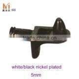White or Black Nickel Plated Metal Cabinet 5mm Shelf Support Pins