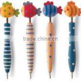 OEM Design Cartoon Pen/pen With Cartoon Head/wooden Pen With Animal Top thumbnail-1