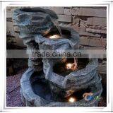 Fiberglass Four-Level Rock Stone Waterfall Patio Fountain thumbnail-2