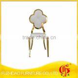 Hot Sale Golden Wedding King Throne Chair With Flower Back thumbnail-2