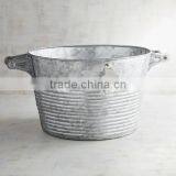 Decorate Bar Beer Tub | Galvanized Beer Ice Tub Planter thumbnail-1