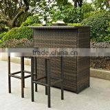2017 Sigma SGS tested all weather outdoor led resin wicker portable bar table