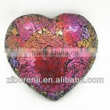 Gift Set Crackle Mosaic Iridescent Glass Hearts thumbnail-2