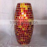 Wedding Decor Mosaic Unique Handblown Art Glass Vase thumbnail-3