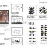 Household Wire Wall Mount Wine Rack thumbnail-6