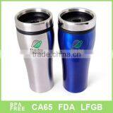16oz Double Wall Coffee Mug With Good Silver &mirror Finish thumbnail-1