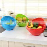 Wholesale Basket Strainer Plastic Collapsible Fruit Vegetable Colander thumbnail-4