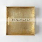 Eco Friendly Golden Lacquered Decorative Tray thumbnail-2