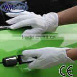 NMSAFETY 100% Bleached Cotton Interlock Liner With Mini Pvc Dots Cotton Inspection Gloves