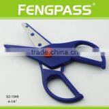 S2-1346 4-1/4" 2CR13 Stainless Steel PP Plastic Handle Paper Cutting Stationery Scissors / Zig Zag Scissors thumbnail-2