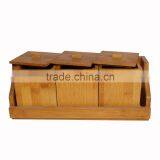 3 Pieces Practical Original Customized Size Bamboo Spice Jar Set thumbnail-5