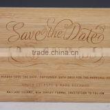 Low MOQ Bamboo Laser Engraved Save the Date Card thumbnail-3