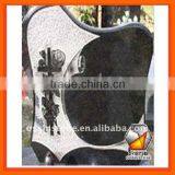 Granite Tombstone With Flower thumbnail-1