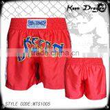 Men's Boxing Garment 100% Polyester Satin Printed Muay Thai Shorts thumbnail-1