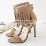 Zm50099b 2017 Summer Europe Women High Shoes Fashion Tasseles Ladies Shoes thumbnail-2