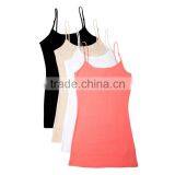 OEM Service Custom Fashion Slim Fit Sexy Women White Tight Gym Plain Tank Top thumbnail-3