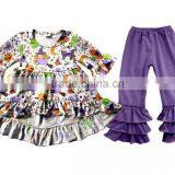 Cartoon Halloween Girls Clothing Sets of Printed Long Sleeve Baby Wholesale Ruffle Clothes thumbnail-3