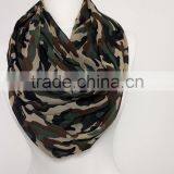 Camouflage Pattern Chiffon Infinity Scarf, Circle Scarf, Long Scarf, Summer Scarf, Gift Ideas For Her Women Fashion Accessories