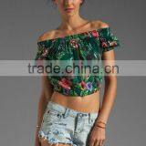 Elastic Neckline and Waist Top thumbnail-1