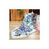 Breathable 100% Silk Habotai 8mm Digital Printing Silk Scarves For Autumn / Winter