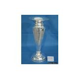 SILVER PLATED TALL VASE