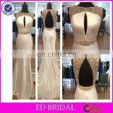 NC119 Delicate Beaded Real Sample Charmuse Open Back Evening Dress From Dubai thumbnail-1