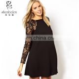 M3147 evening dresses for pregnant women elegant black lace knee length maternity dress
