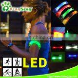 The movement arm tied Leggings with silica gel lamp safety warning lamp, running light ring reflective led belt light