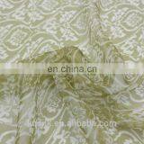 Printed 100% Silk Crepe Georgette With White Background and Light Yellow Small Repeat Floral Prints