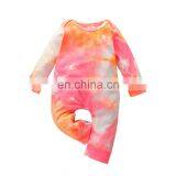 Posh Baby Ribbed Tiedye Jumpsuit Long Sleeve Bodysuit Tie Dye Romper thumbnail-3