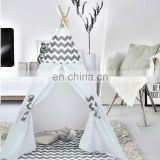 Kids Cotton Canvas Teepee Tent Children Play Tent Indoor Outdoor Toy Tent for Girls and Boys