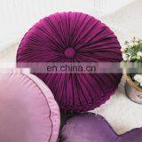 Pumpkin Shaped Circle Round Velvet Purple Wrinkle Cushion Floor Pillow Seat Cushions Chair Pads for Living Room Sofa Deco thumbnail-7