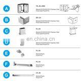 Safe Frameless Glass Shower Room House Stainless Steel Fittings Pull Sliding Door thumbnail-3