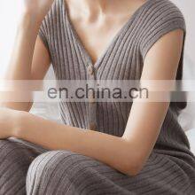 Women Cashmere Sleeveless One Piece Jumpsuit Wide Leg Loose Rompers thumbnail-5