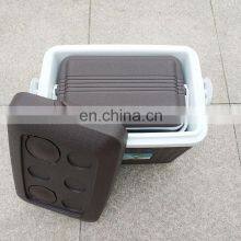 The New Product Surface Like Rattan Wave Effect Plastic Ice Cooler Box Outdoor Cooling Box Sets for Camping and Food Trasportio thumbnail-2