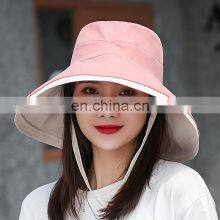 New Ins Style Fashion Big Brim Solid Color Double-sided Fisherman Hat Summer Simple Lace Sun Hat thumbnail-4